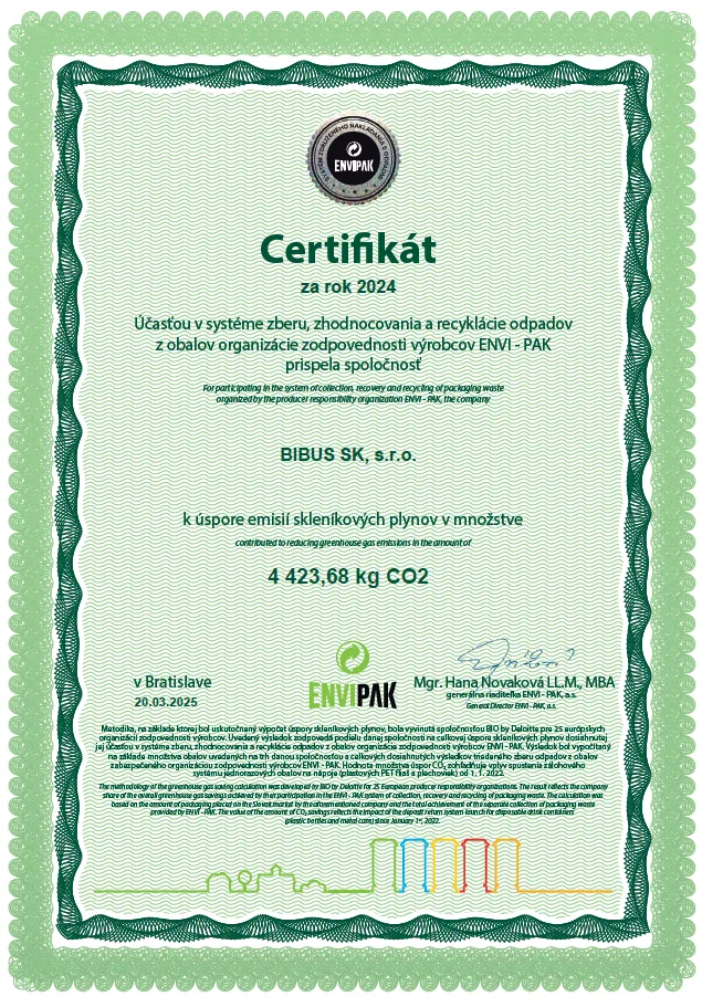 Certitikát ENVI 2024