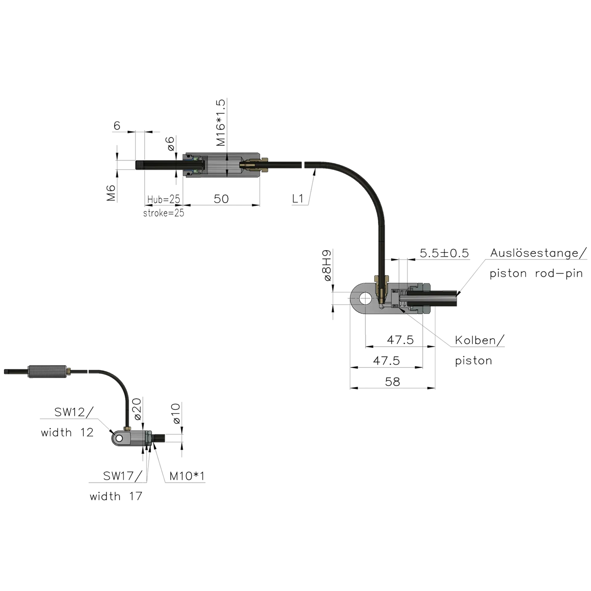 Auslösesystem Hydraulik-Auslösungen