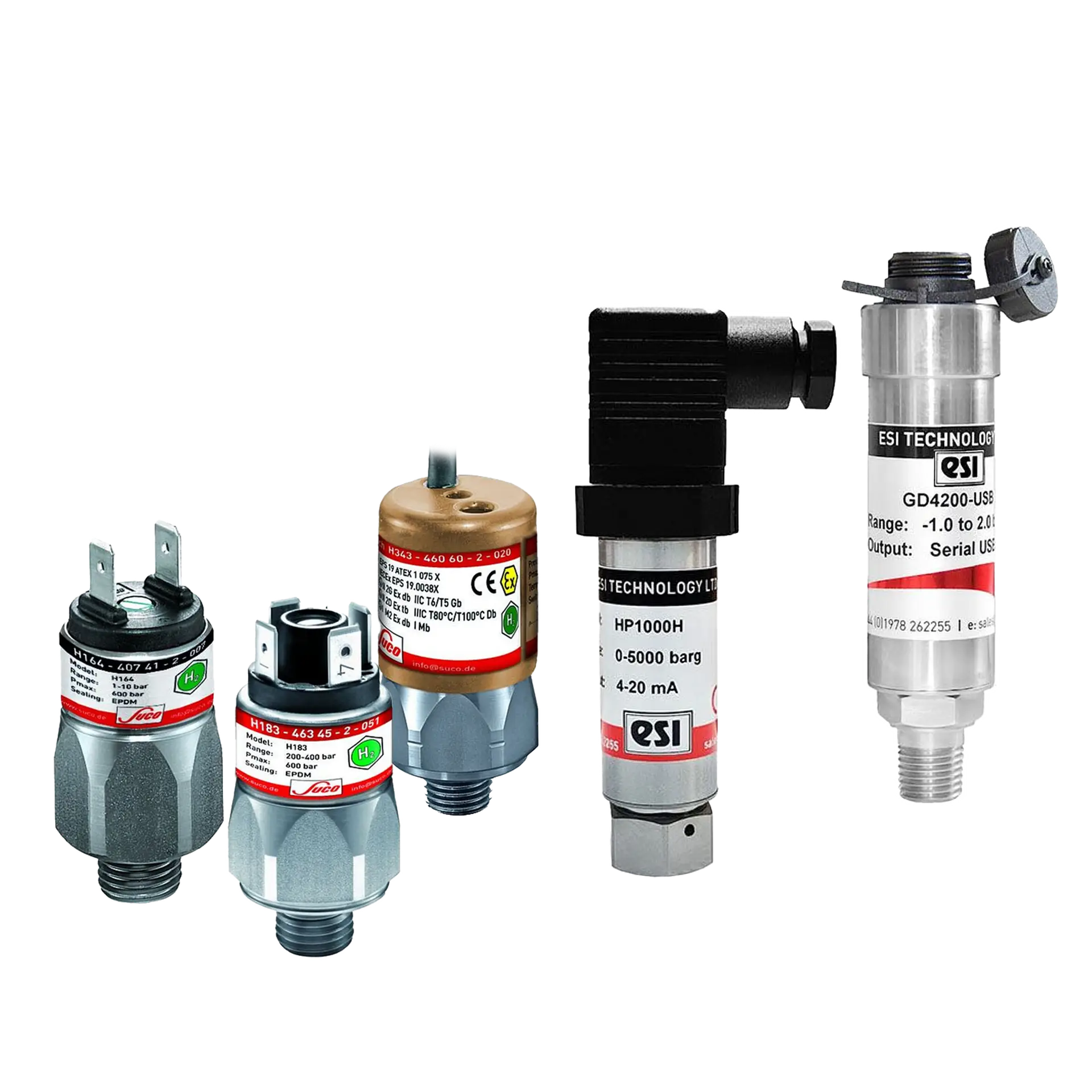 Tlakové spínače a snímače SUCO pre vodíkové aplikácie