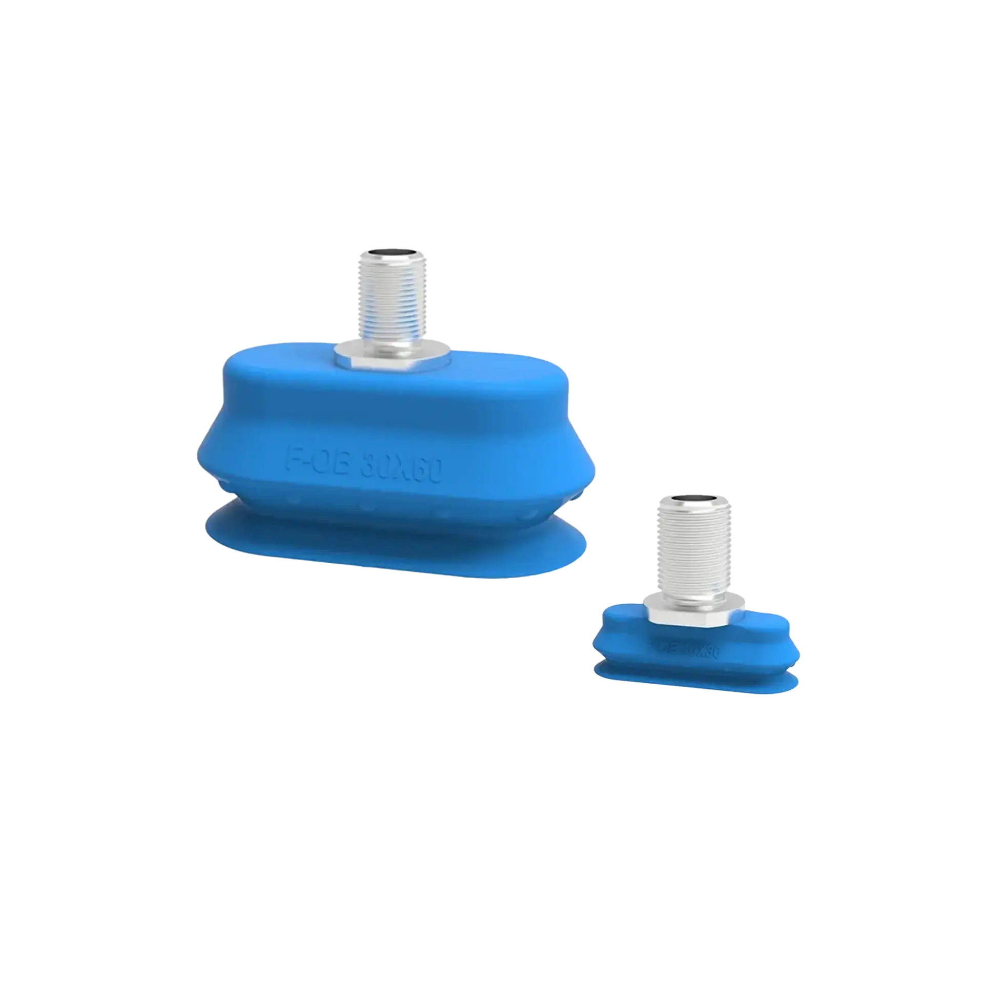 Series F-OB oval bellows suction cups for food, detectable (10 x 30 – 30 x 60 mm)