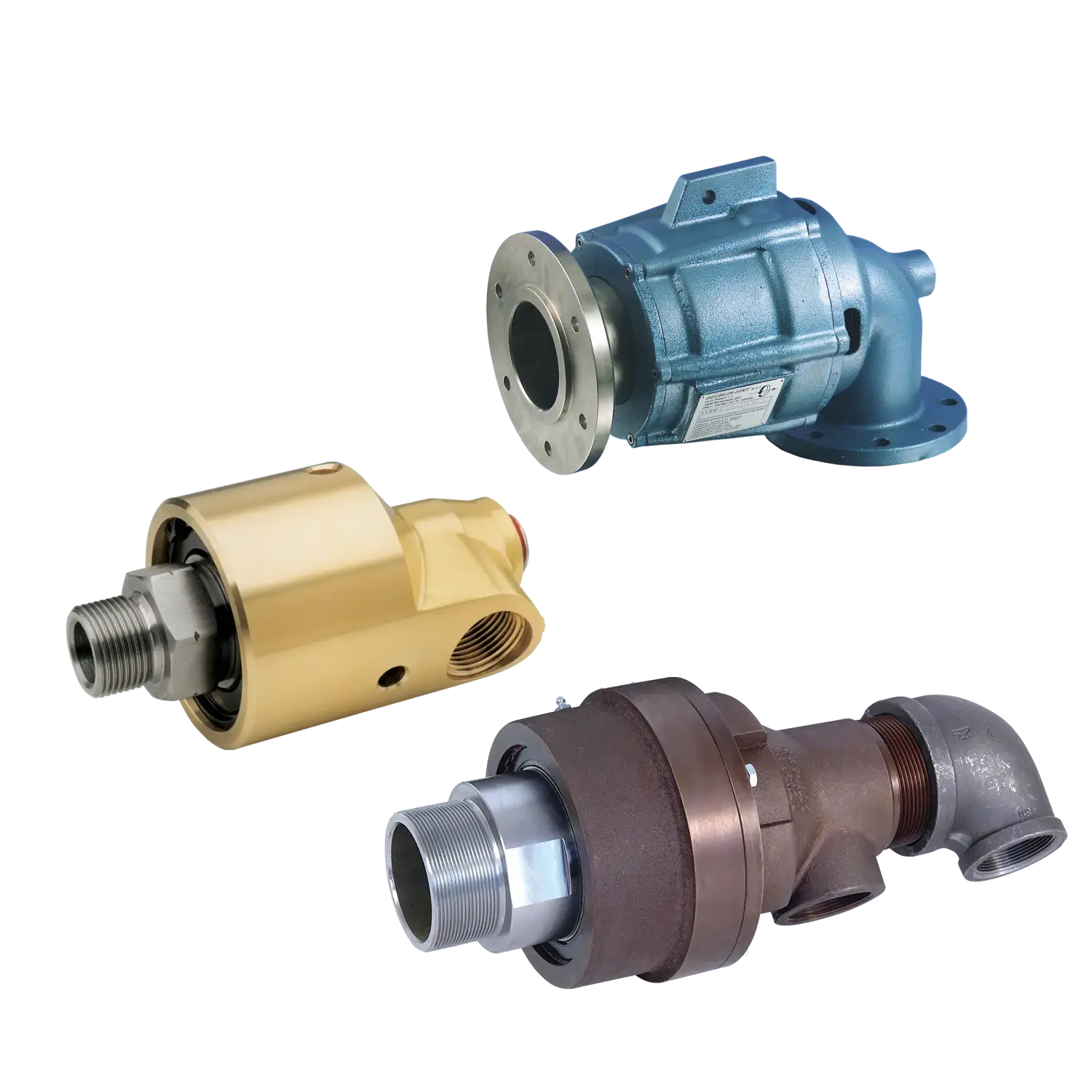 Rotační přívody pro vodu a horký olej do 120° C