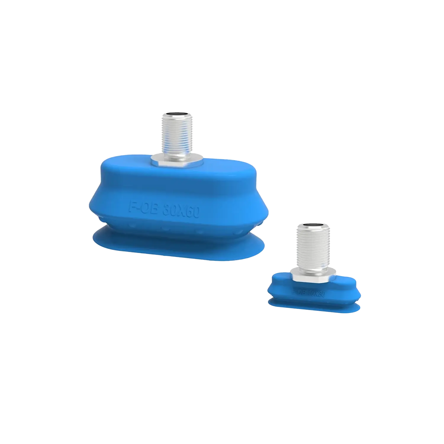 Series F-OB oval bellows suction cups for food, detectable (10 x 30 – 30 x 60 mm)