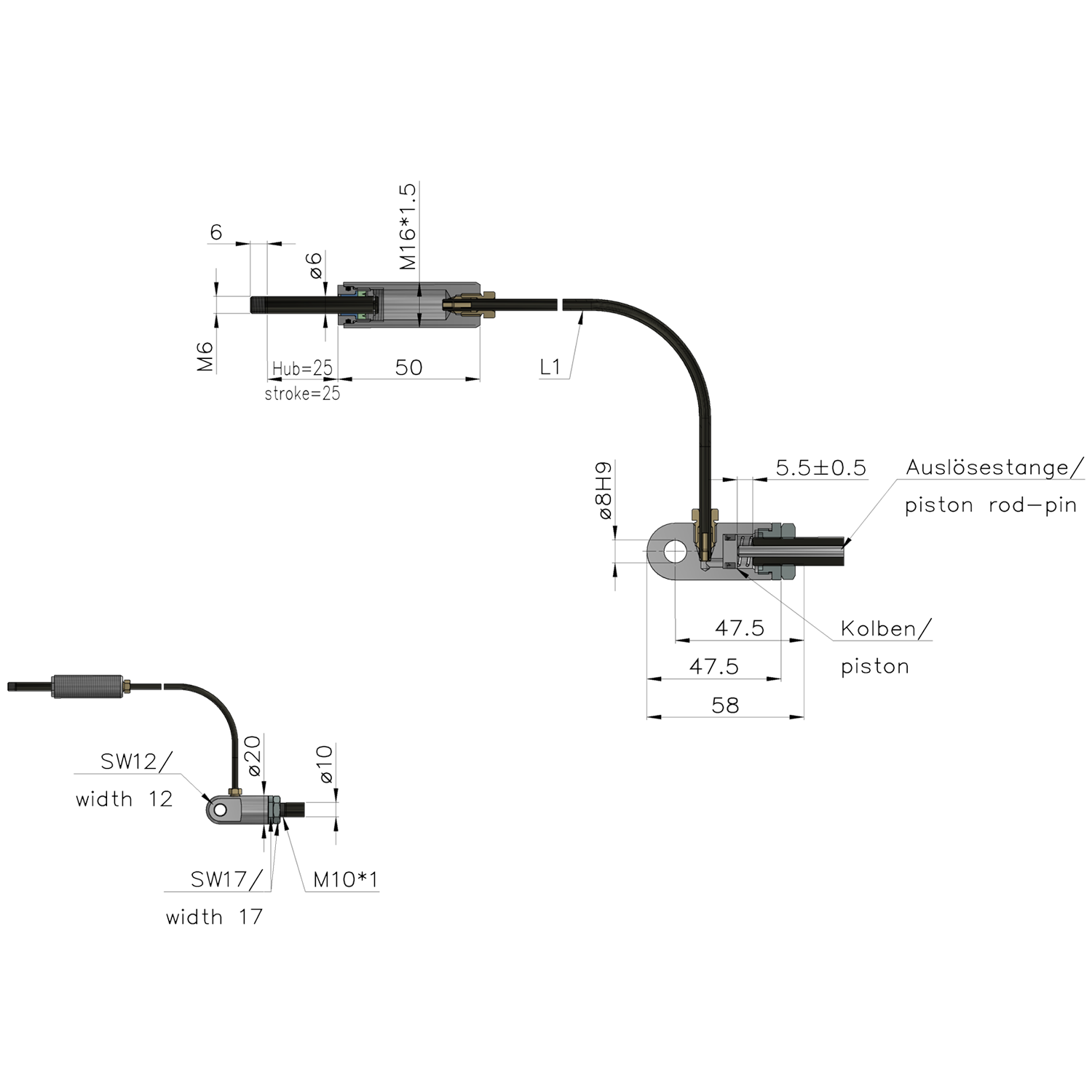 Auslösesystem Hydraulik-Auslösungen