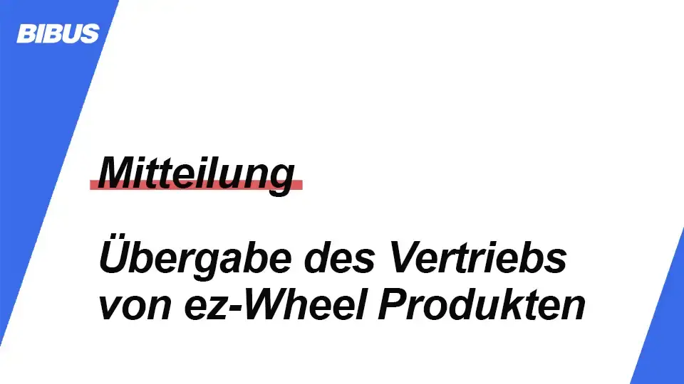Übergabe ez-Wheel Produkte