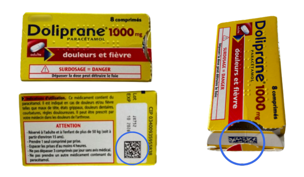 Box-of-doliprane-barcode-BIBUS-France